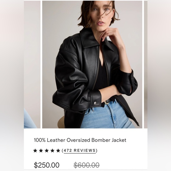 Quince 100% Leather Jacket - Picture 2 of 3